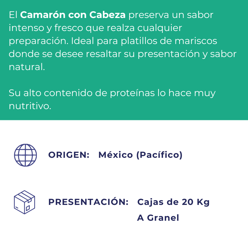 Camarones Con Cabeza