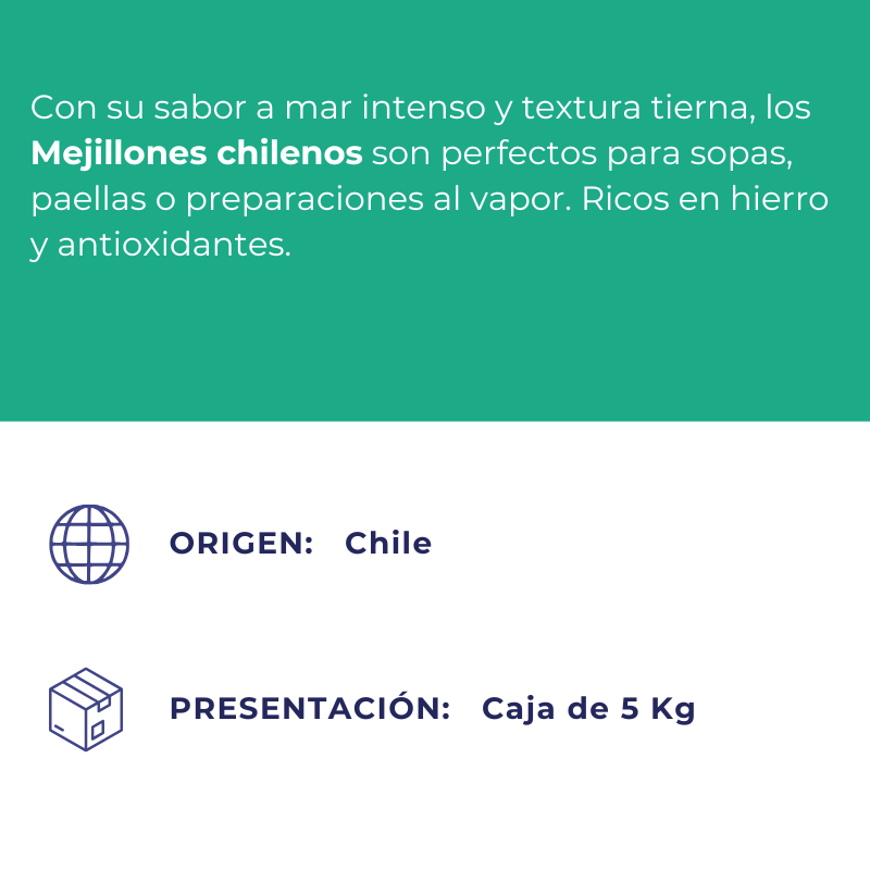Mejillón Entero Chileno